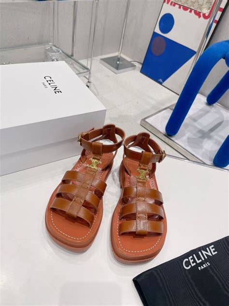 celine chunky sandals 2017|Celine triomphe gladiator sandals.